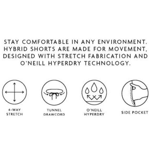 O'Neill Crossover Hybrid Shorts Cargo Pockets Stretch Hyperdry Dark Khaki 38 - Picture 15 of 15